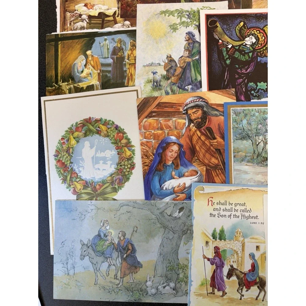 Vintage Christmas Cards Fronts ONLY for Scrapbooking Crafts Decoupage Lot of 50+
